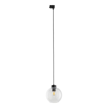 Luster na sajli za 3-fazni šinski sastav CUBUS 1xE27/15W/230V crno/prozirna