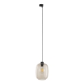 Luster na sajli za 3-fazni šinski sastav ELIO 1xE27/15W/230V crno/dimno bež