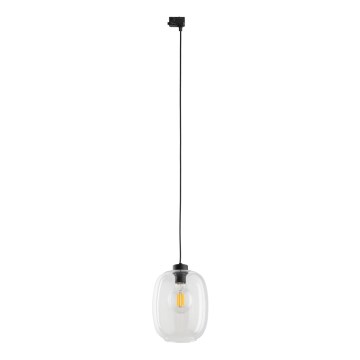 Luster na sajli za 3-fazni šinski sastav ELIO 1xE27/15W/230V crno/prozirna