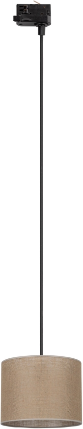 Luster na sajli za 3-fazni šinski sastav TRACER 1xE27/15W/230V pr. 20 cm crno/braon