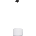 Luster na sajli za 3-fazni šinski sastav TRACER 1xE27/15W/230V pr. 30 cm crno/bela