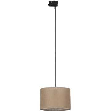 Luster na sajli za 3-fazni šinski sastav TRACER 1xE27/15W/230V pr. 30 cm crno/braon