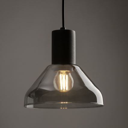 Luster na sajli za 3-fazni šinski sastav NEO 1xE27/15W/230V crno/dimno crno