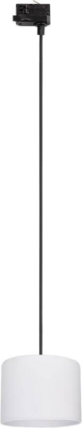 Luster na sajli za 3-fazni šinski sistem TRACER 1xE27/15W/230V, prečnik 20 cm, crna/bela