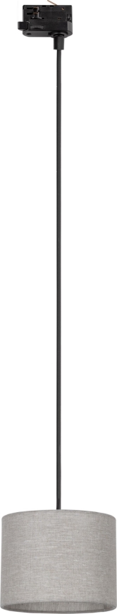 Luster na sajli za 3-fazni šinski sistem TRACER 1xE27/15W/230V prečnik 20 cm crna/siva