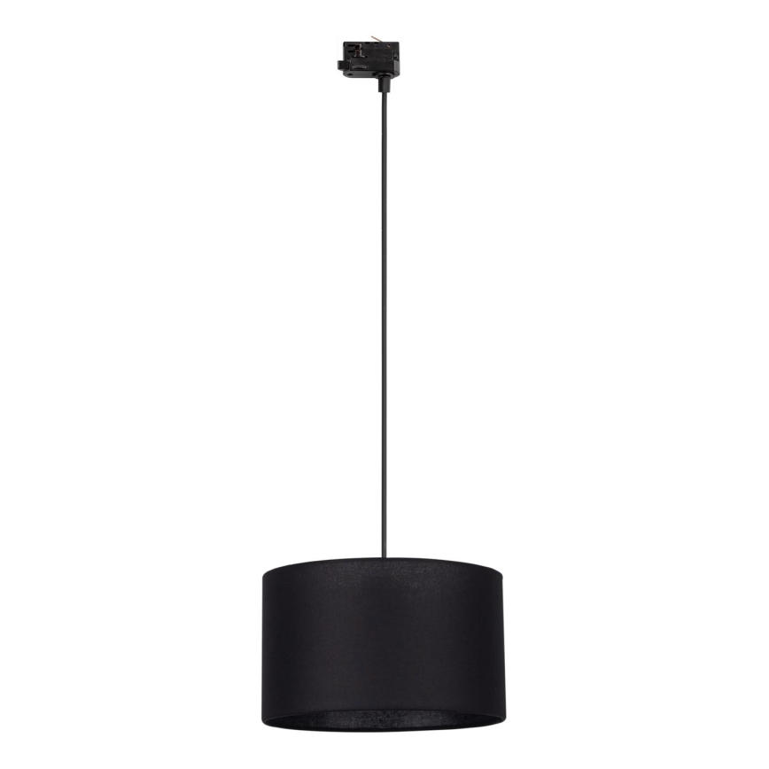 Luster na sajli za 3-fazni šinski sistem TRACER 1xE27/15W/230V, prečnik 38 cm, crne boje