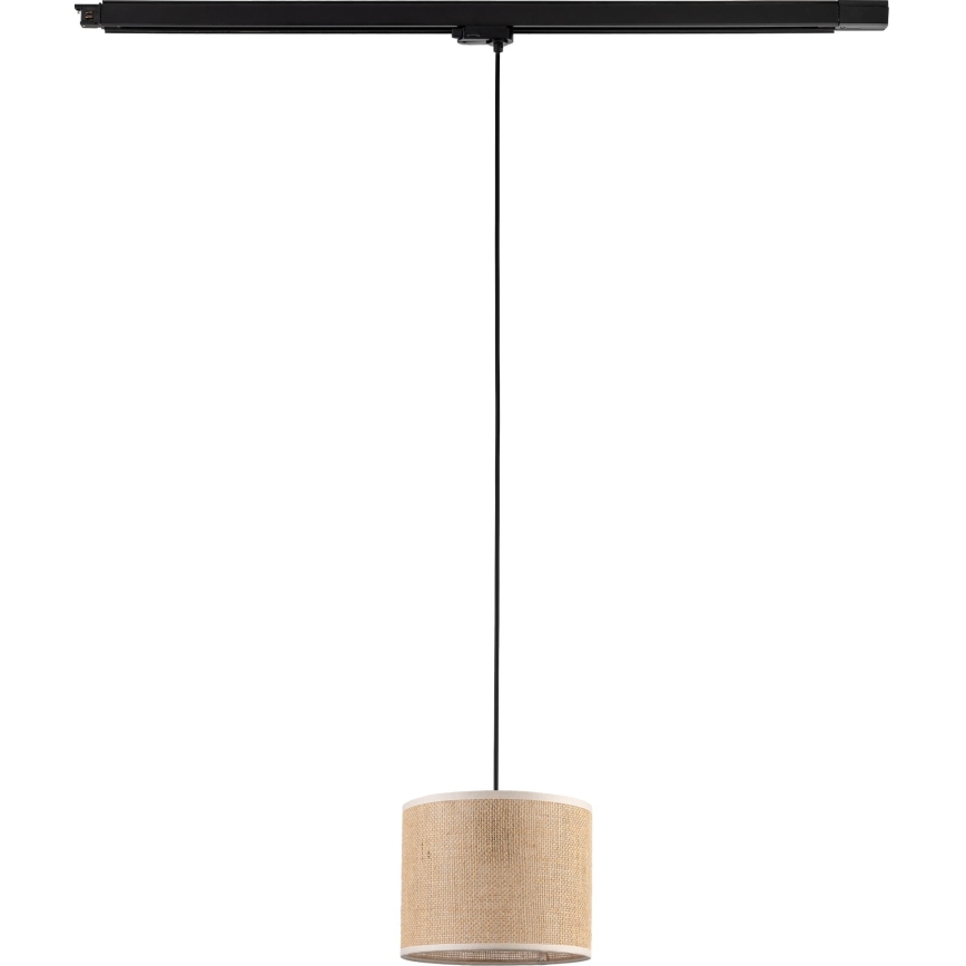 Luster na sajli za trofazni šinski sistem TRACER 1xE27/15W/230V, prečnik 20 cm, crna/smeđa