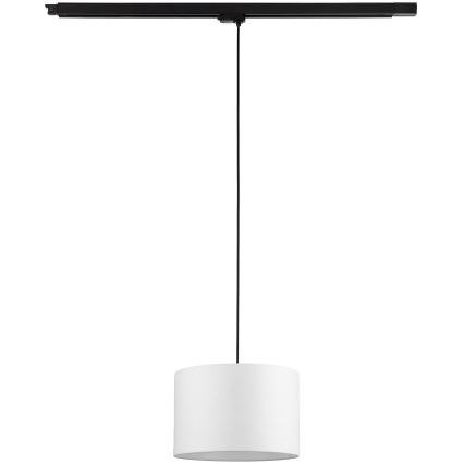 Luster na kablu za 3-fazni šinski sistem TRACER 1xE27/15W/230V, prečnika 30 cm, crna/bela