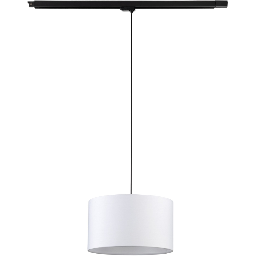 Luster na kablu za 3-fazni šinski sistem TRACER 1xE27/15W/230V Ø 38 cm crna/bela