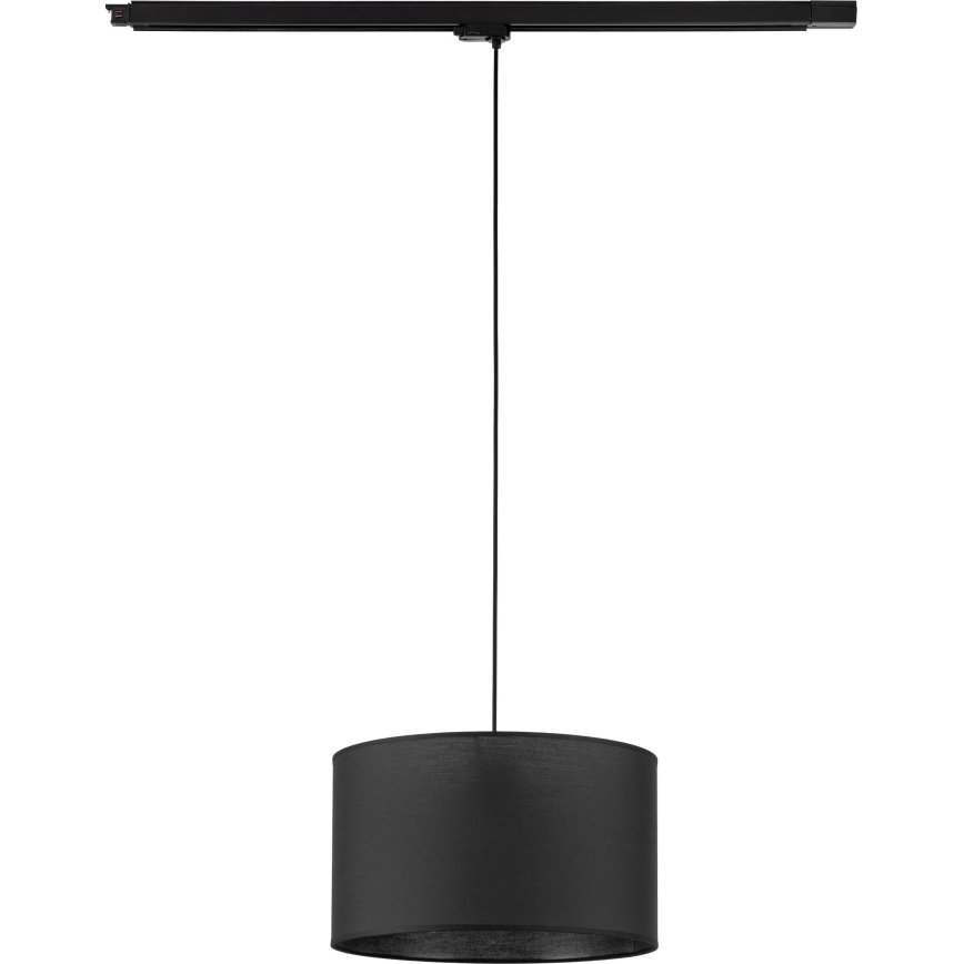 Luster na sajli za 3-fazni šinski sistem TRACER 1xE27/15W/230V, prečnik 38 cm, crne boje