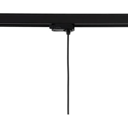 Luster na sajli za 3-fazni šinski sistem TRACER 1xE27/15W/230V, prečnik 20 cm, crna/bela