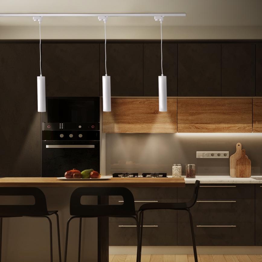 Luster na sajli za šinski sastav MARIBEL 3xGU10/10W/230V + 1 m sastav vodilica bela