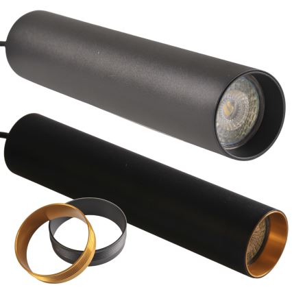 Luster na sajli za šinski sastav MARIBEL 3xGU10/10W/230V + 1 m sastav vodilica crno