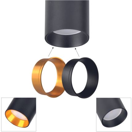 Luster na sajli za šinski sastav MARIBEL 3xGU10/10W/230V + 1 m sastav vodilica crno