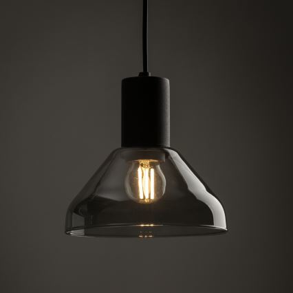 Luster na sajli za 1-fazni šinski sistem NEO 1xE27/15W/230V crno/dimno crno