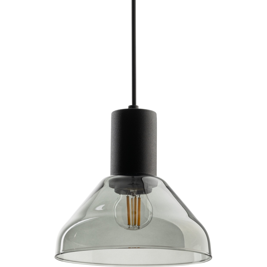 Luster na sajli za 1-fazni šinski sistem NEO 1xE27/15W/230V crno/dimno crno