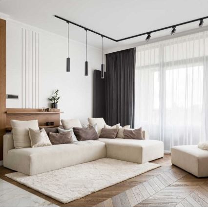 Luster na sajli za šinski sastav PARIS 1xGU10/10W/230V crno