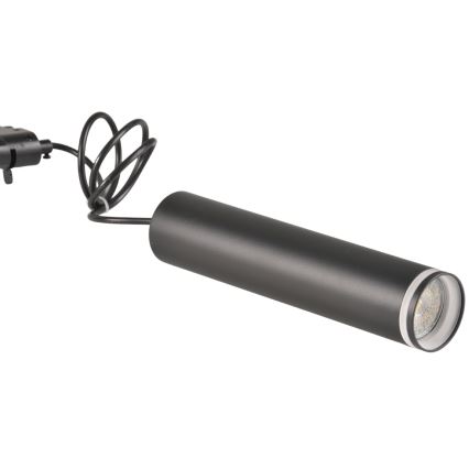 Luster na sajli za šinski sastav PARIS 3xGU10/10W/230V + 1 m sastav vodilica crno