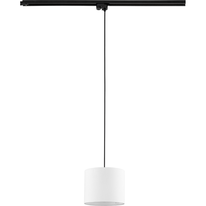 Luster na sajli za 1-fazni šinski sistem TRACER 1xE27/15W/230V pr. 20 cm crno/bela
