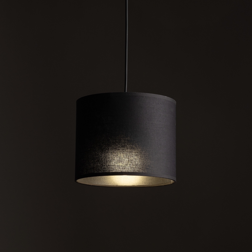 Luster na sajli za 1-fazni šinski sistem TRACER 1xE27/15W/230V pr. 20 cm crno