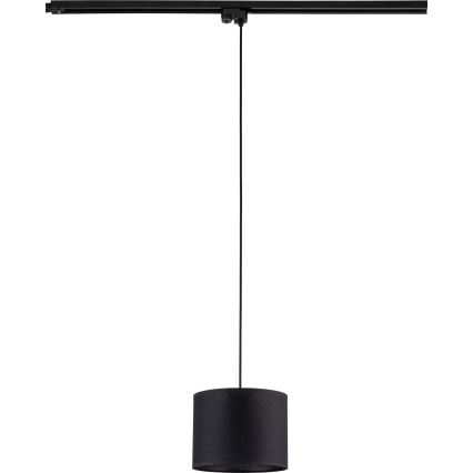 Luster na sajli za 1-fazni šinski sistem TRACER 1xE27/15W/230V pr. 20 cm crno