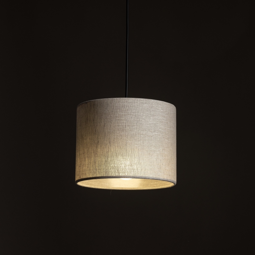 Luster na sajli za 1-fazni šinski sistem TRACER 1xE27/15W/230V pr. 20 cm crno/sivo