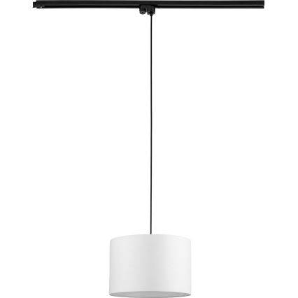 Luster na sajli za 1-fazni šinski sistem TRACER 1xE27/15W/230V pr. 30 cm crno/bela