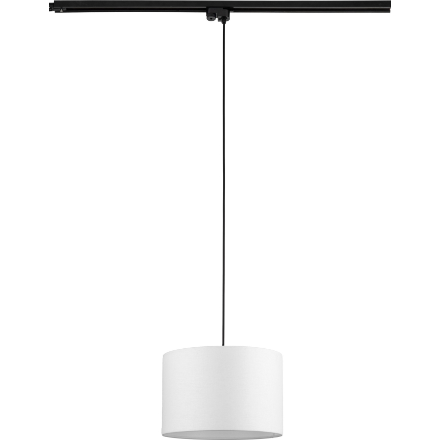 Luster na sajli za 1-fazni šinski sistem TRACER 1xE27/15W/230V pr. 30 cm crno/bela