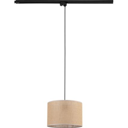 Luster na sajli za 1-fazni šinski sistem TRACER 1xE27/15W/230V pr. 30 cm crno/braon