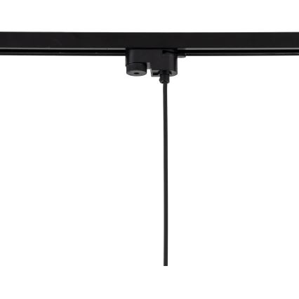 Luster na sajli za 1-fazni šinski sistem TRACER 1xE27/15W/230V pr. 30 cm crno/braon
