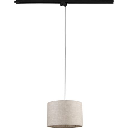 Luster na sajli za 1-fazni šinski sistem TRACER 1xE27/15W/230V pr. 30 cm crno/sivo