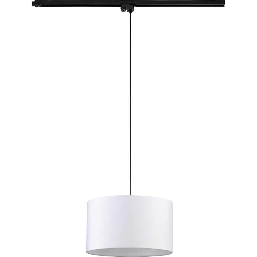 Luster na sajli za 1-fazni šinski sistem TRACER 1xE27/15W/230V pr. 38 cm crno/bela