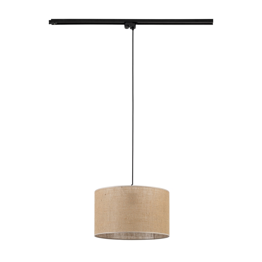 Luster na sajli za 1-fazni šinski sistem TRACER 1xE27/15W/230V pr. 38 cm crno/braon