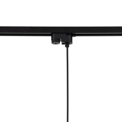 Luster na sajli za 1-fazni šinski sistem TRACER 1xE27/15W/230V pr. 38 cm crno/braon