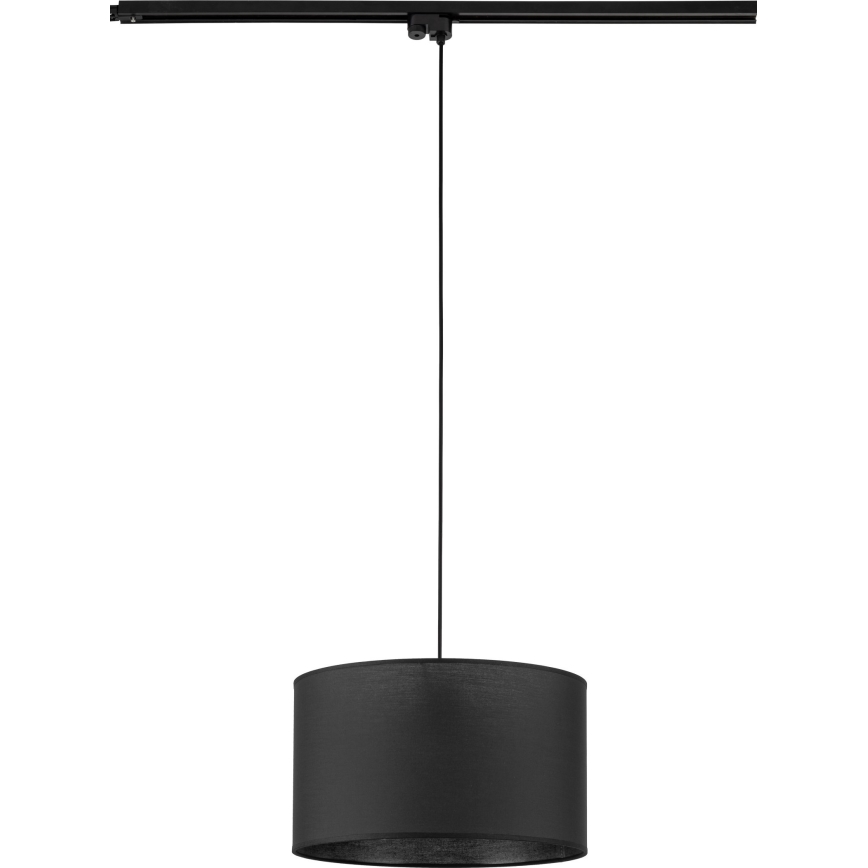 Luster na sajli za 1-fazni šinski sistem TRACER 1xE27/15W/230V pr. 38 cm crno