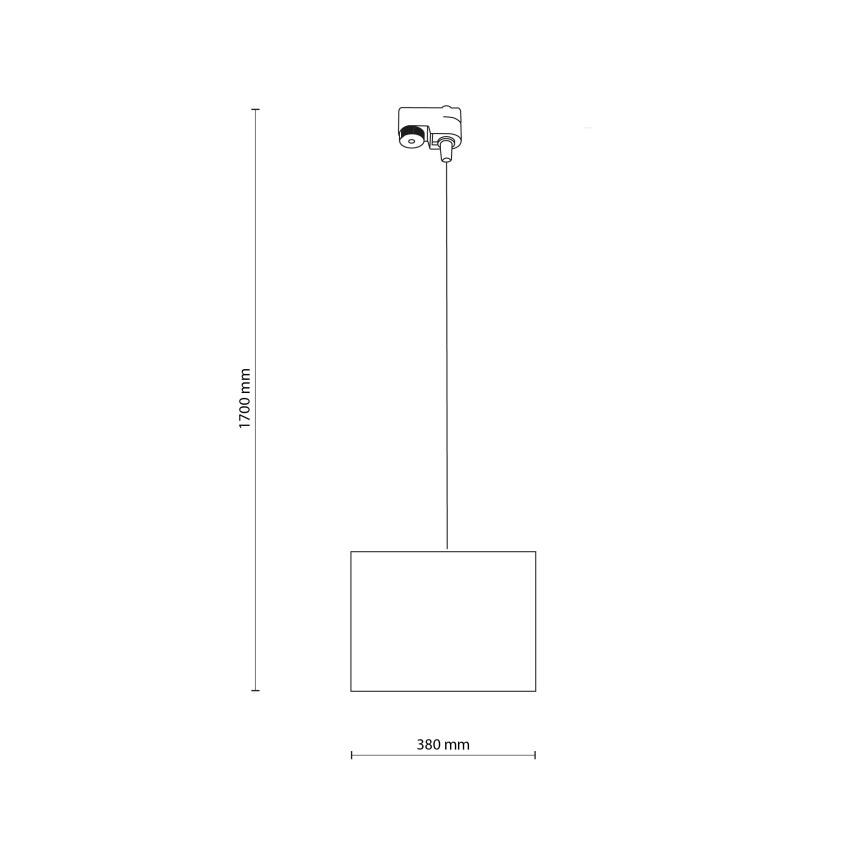 Luster na sajli za 1-fazni šinski sistem TRACER 1xE27/15W/230V pr. 38 cm crno/sivo
