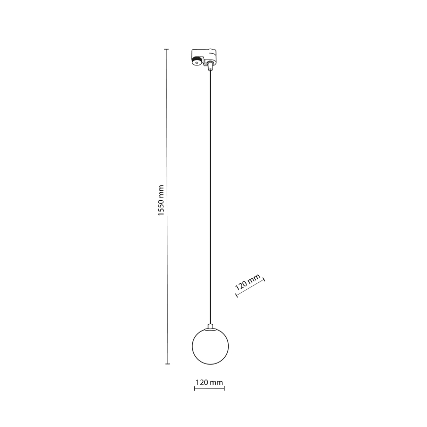 Luster na sajli za 1-fazni šinski sistem TRACER 1xG9/8W/230V bela
