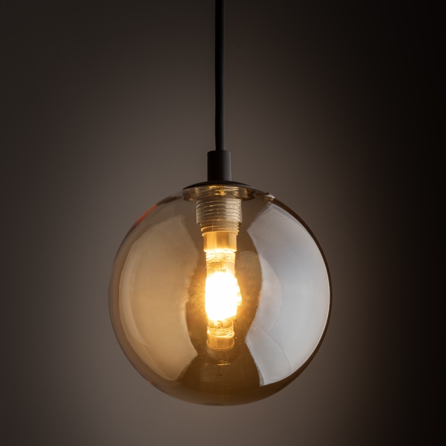 Luster na sajli za 1-fazni šinski sistem TRACER 1xG9/8W/230V crno/dimno braon