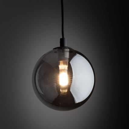 Luster na sajli za 1-fazni šinski sistem TRACER 1xG9/8W/230V crno/dimno crno