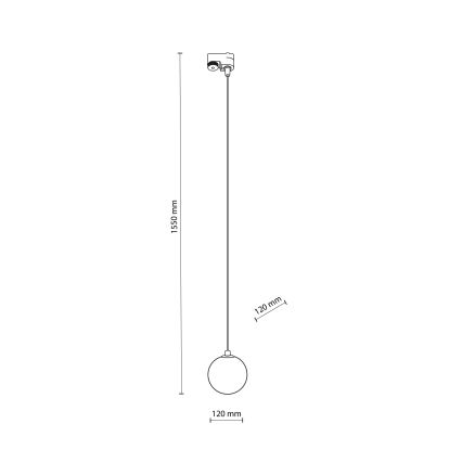 Luster na sajli za 1-fazni šinski sistem TRACER 1xG9/8W/230V crno/dimno crno