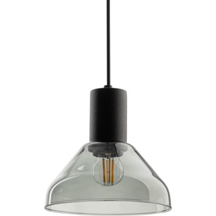 Luster na sajli za 1-fazni šinski sistem NEO 1xE27/15W/230V crna/zadimljena crna