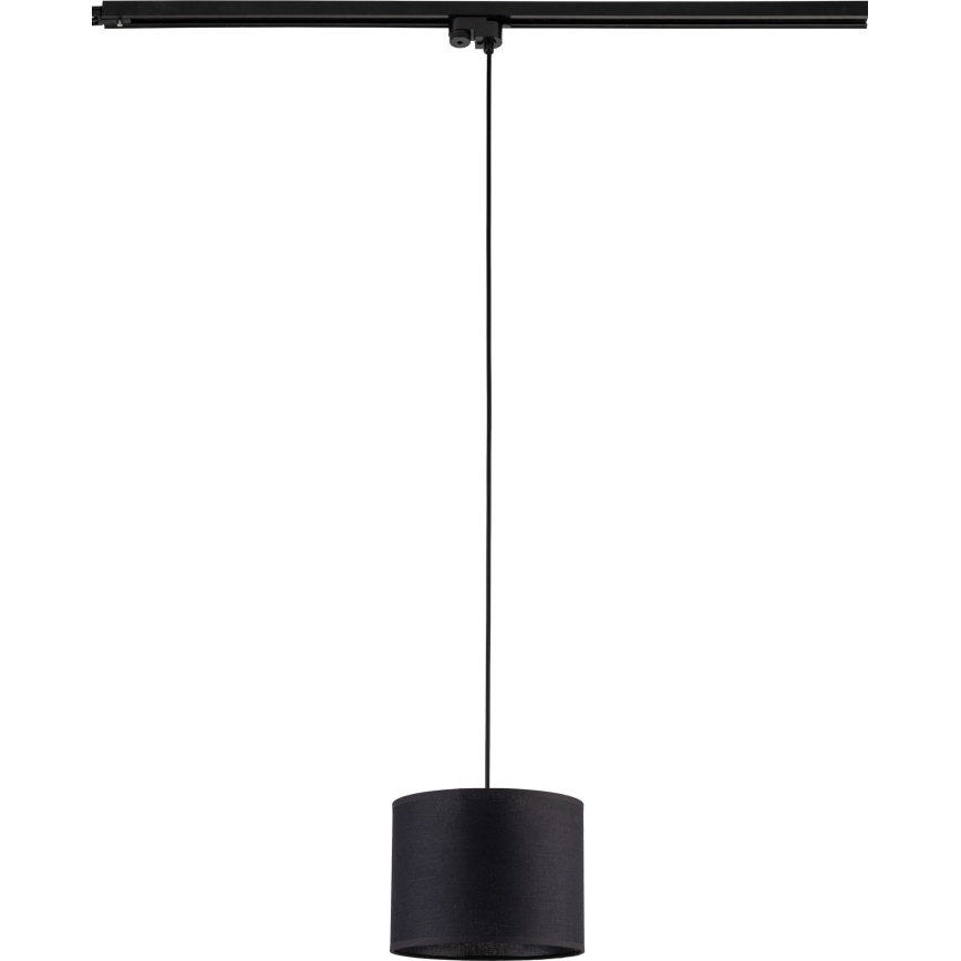 Luster na sajli za jednofazni šinski sistem TRACER 1xE27/15W/230V, prečnik 20 cm, crne boje