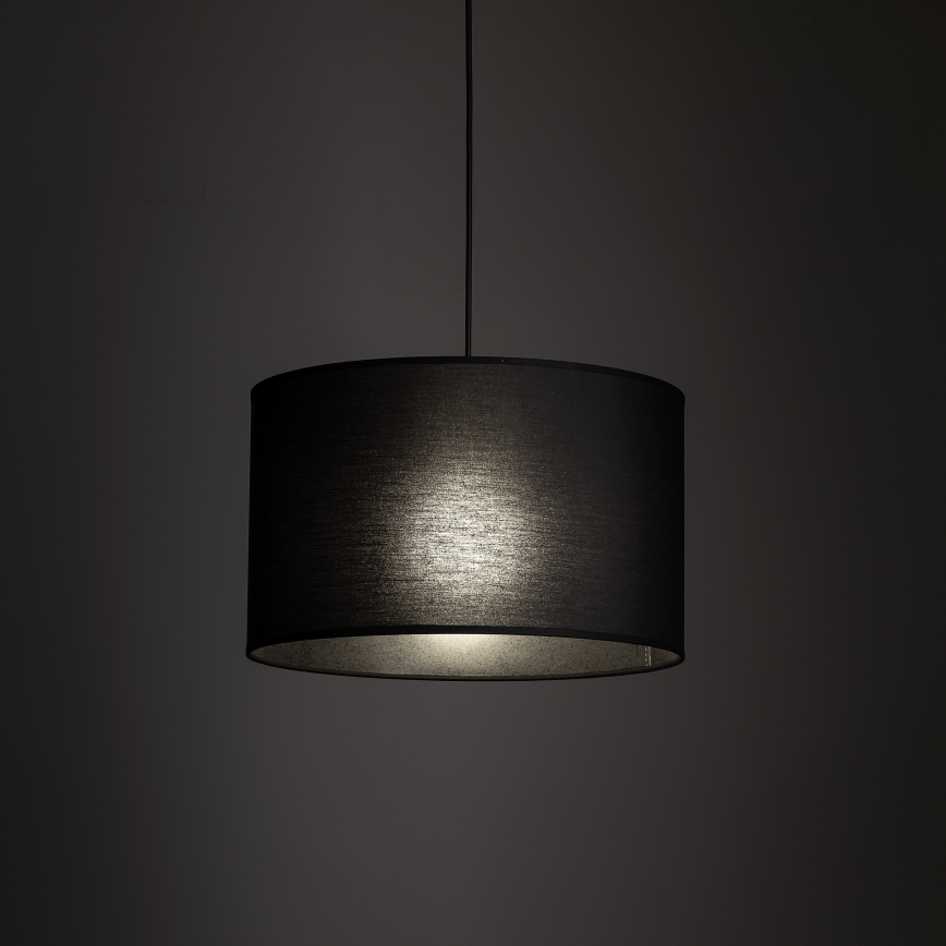 Luster na sajli za jednofazni šinski sistem TRACER 1xE27/15W/230V, prečnika 38 cm, crne boje