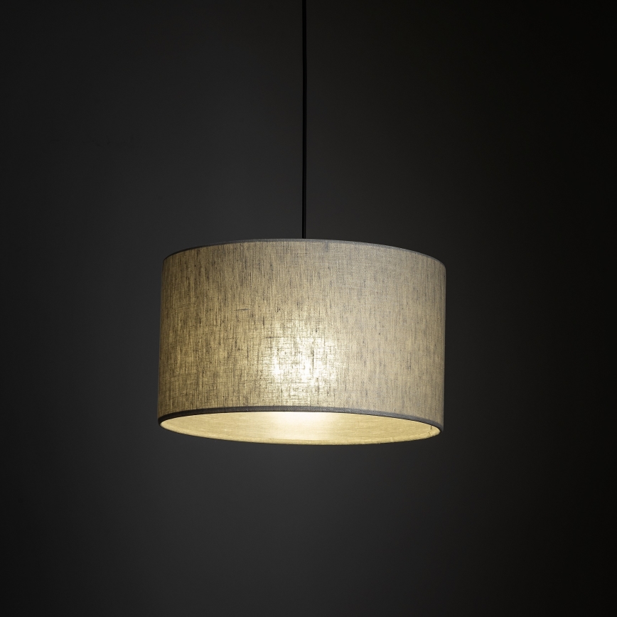 Luster na sajli za jednofazni šinski sistem TRACER 1xE27/15W/230V, prečnik 38 cm, crna/siva