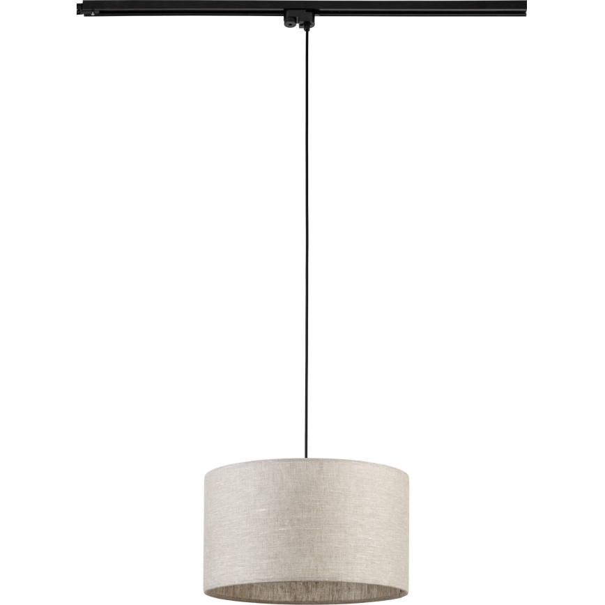 Luster na sajli za jednofazni šinski sistem TRACER 1xE27/15W/230V, prečnik 38 cm, crna/siva