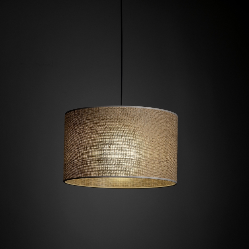 Moderni viseći luster na sajli za jednofazni šinski sistem TRACER, 1xE27/15W/230V, prečnik 38 cm, crna/smeđa