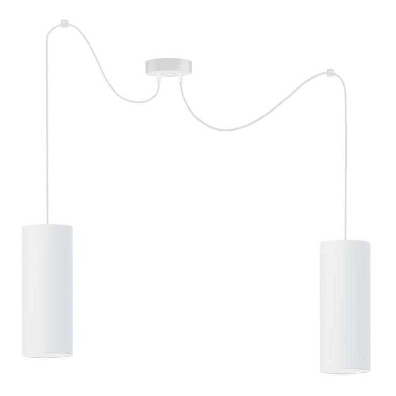 Luster na sajli ZIK 2xE27/40W/230V pauk bela