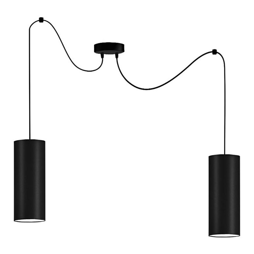 Luster na sajli ZIK 2xE27/40W/230V pauk crno