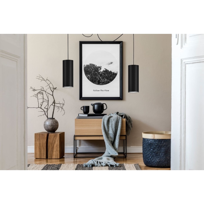 Luster na sajli ZIK 2xE27/40W/230V pauk crno
