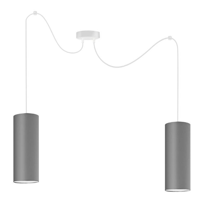 Luster na sajli ZIK 2xE27/40W/230V pauk siva